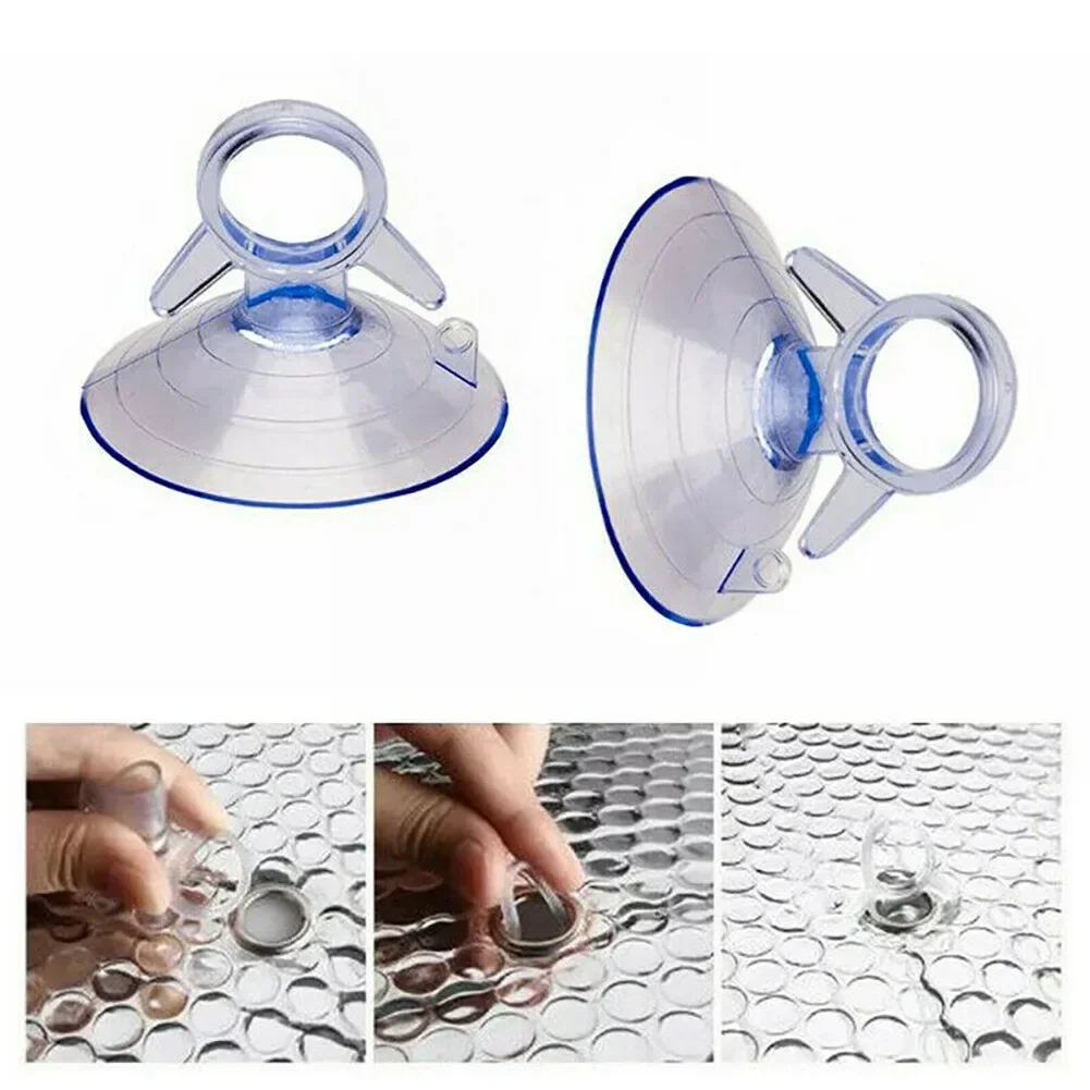 20Pcs 45mm Window Suckers Car Sunshade Suction PVC-Cups Transparent Rubber Plastic Window Suckers Kitchen Bathroom Accessorie