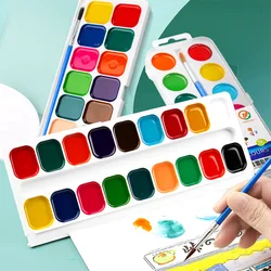 Semi-dry Solid Watercolor Paint Set Children's Painted Watercolor Washable Watercolor Paint Stationery Accessories