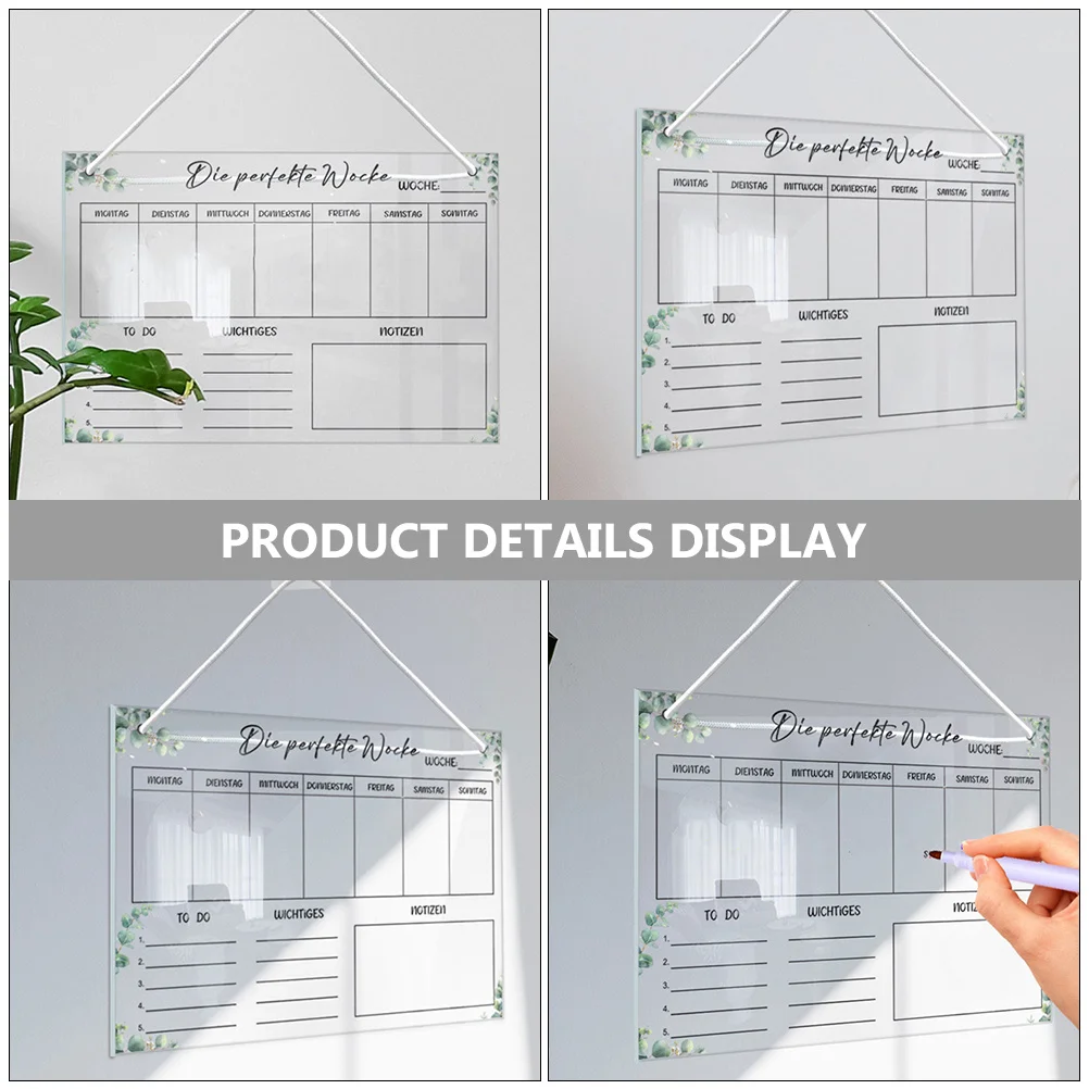 

1Set Hanging Memo Board Dry Erase Wall Planner Daily Schedule to Do List Reminder Note Board Planning Boards for Wall