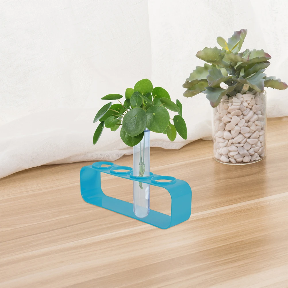 

4pcs Hydroponic Flower Vases Plastic Test Tubes For Plants Fresh Floral Arrangement Water Tubes Holder Transparent Propagation