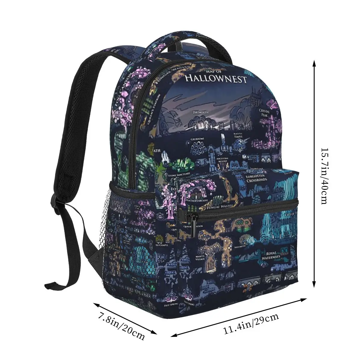 Hollow Knight Map Student Backpack School Bag Hiking Travel Daypack for Boys Girls Fashion Bookbag Shoulder Bags