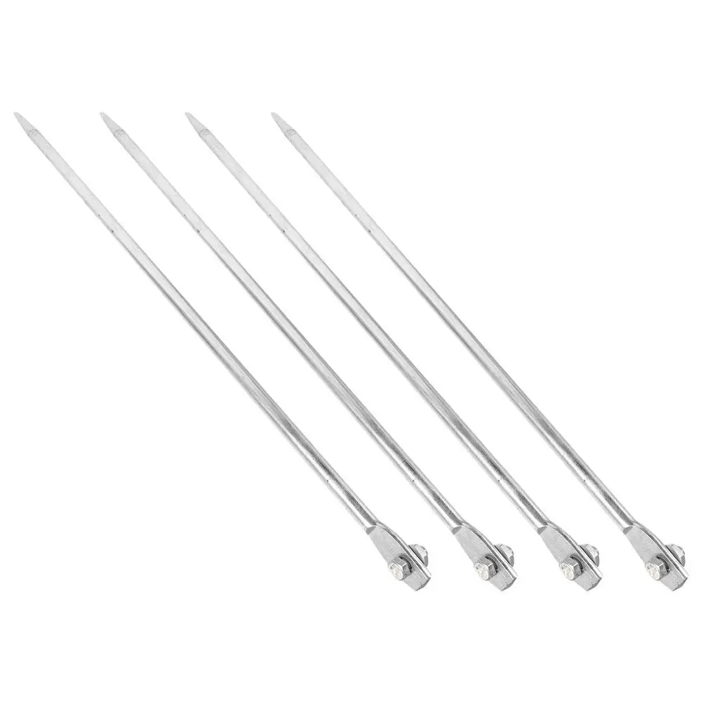 

4Pcs Lightning Rod Grounding Stakes Heavy Duty Portable Iron Ground Rods Outdoor Building Signal Tower Earthing Pins