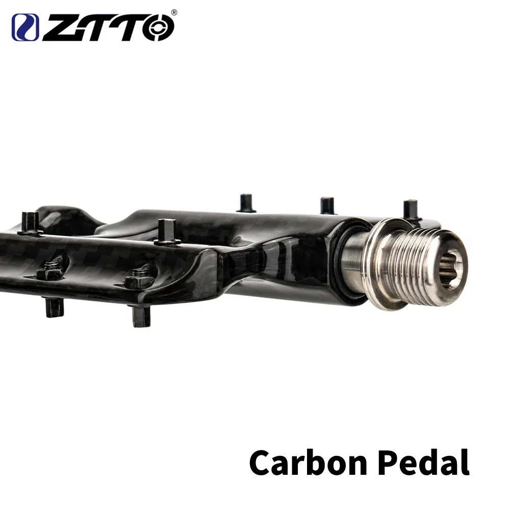 

ZTTO Ultra Light Full Carbon Fiber Bearing Pedals Road Bike Pedal Titanium Axle Durable Bicycle Pedal Anti-slip Cycling Accessor