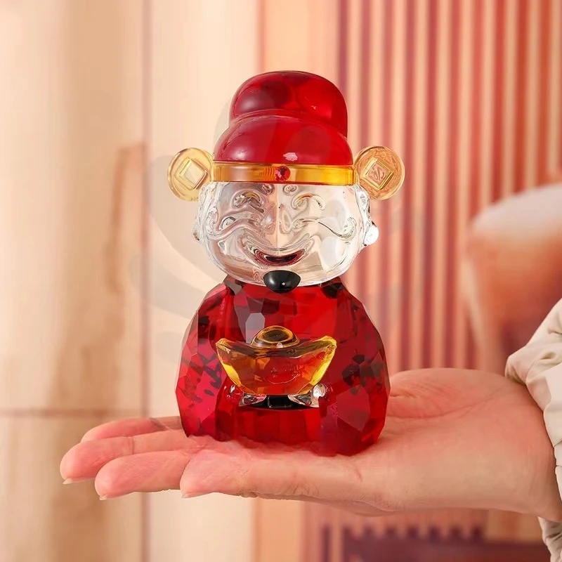Premium Eco-Friendly Crystal Wealth Animal Figurine Engraved Decorative Mascot Car Interior Ornament Housewarming Opening
