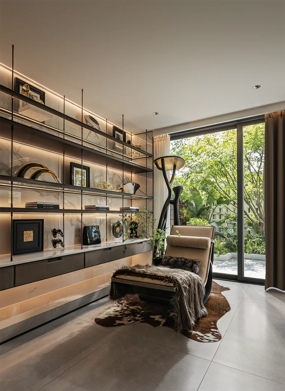 상하이 라이트 스타일 인테리어 디자인 빌라 거실 고급 제품 맞춤형 주택 건축 도면 평면도