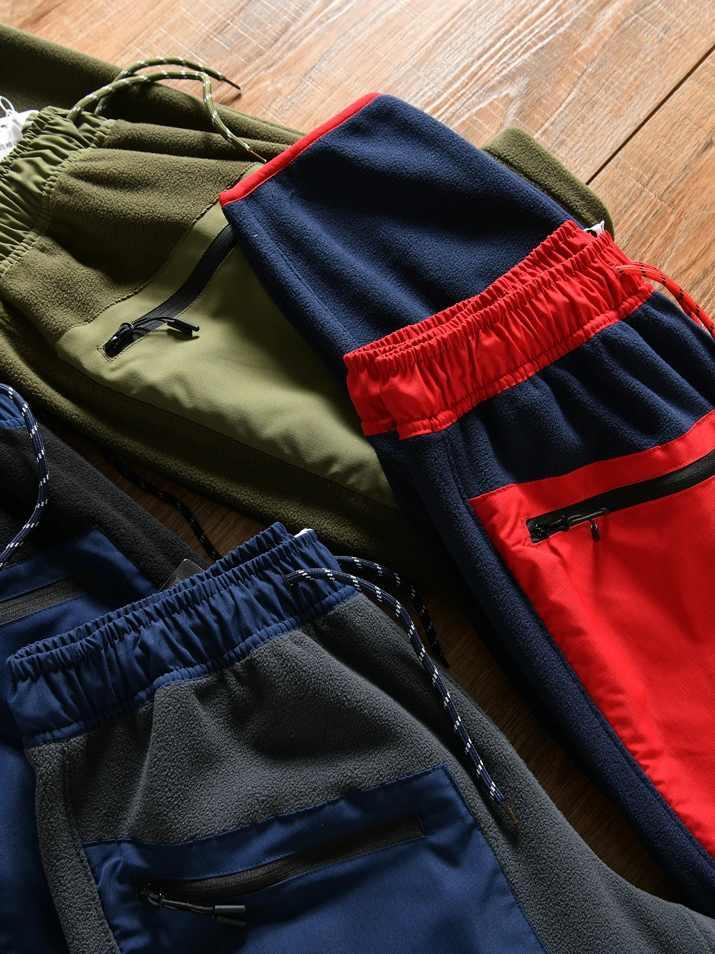 Thickened Double-sided Fleece Outdoor Men's Casual Elastic Waist Sweatpants Warm Youth Trend Autumn Winter Leisure Pants