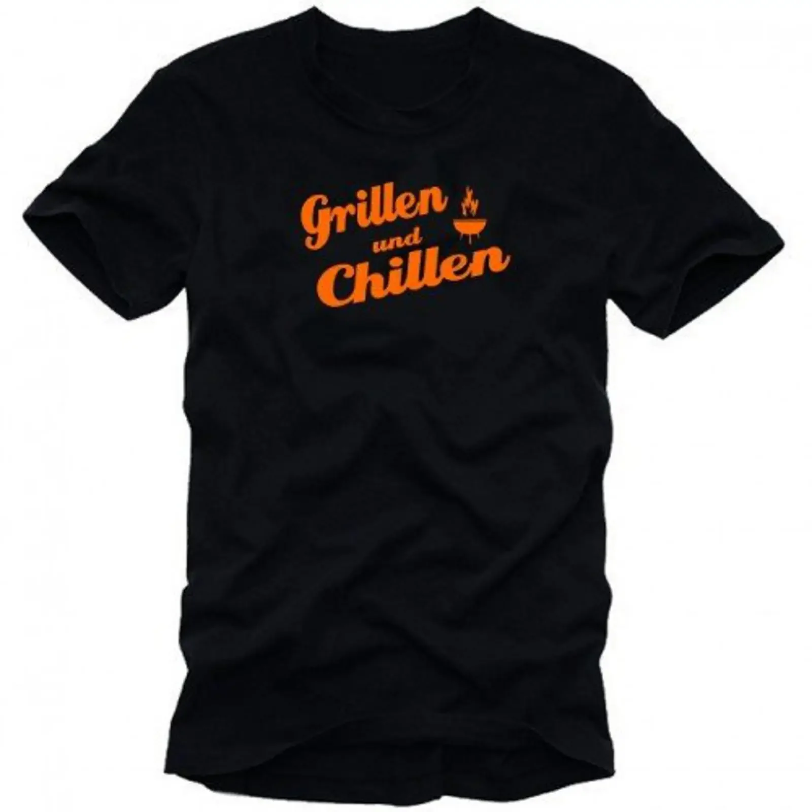 Chillen und Grillen BBQ T-Shirt GRILL S M L XL XXL XXXL Vintage Washed Leicht grafisch gestaltete Designerkleidung Dehnbar Vielseitig