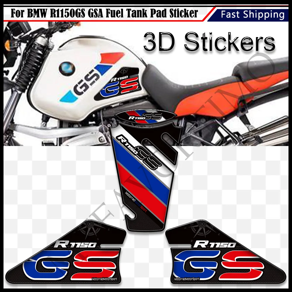 Motorcycle Tank Knee Pad Grips Decals For BMW R1150GS R 1150 GS R1150 GSA Stickers Protector Gas Fuel Oil Kit ADV Adventure