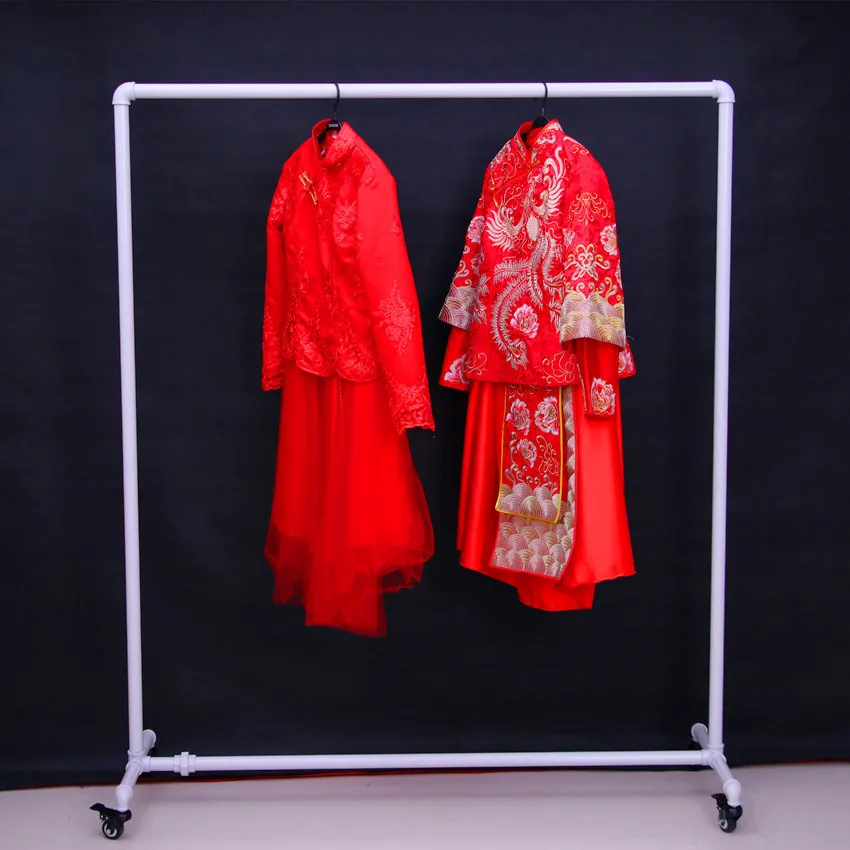 Wedding dress display rack, photo studio clothingrack, clothingrack, clothing store displayrack, floor-standing mobile slidin