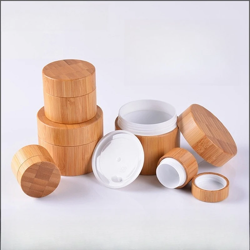 

2/5/10 шт. 10 г 20 г 30 г 50 г 100 г 150 г 200 г 250 г бамбуковое дерево бутылка для крема для лица полипропиленовые банки для косметики оптом