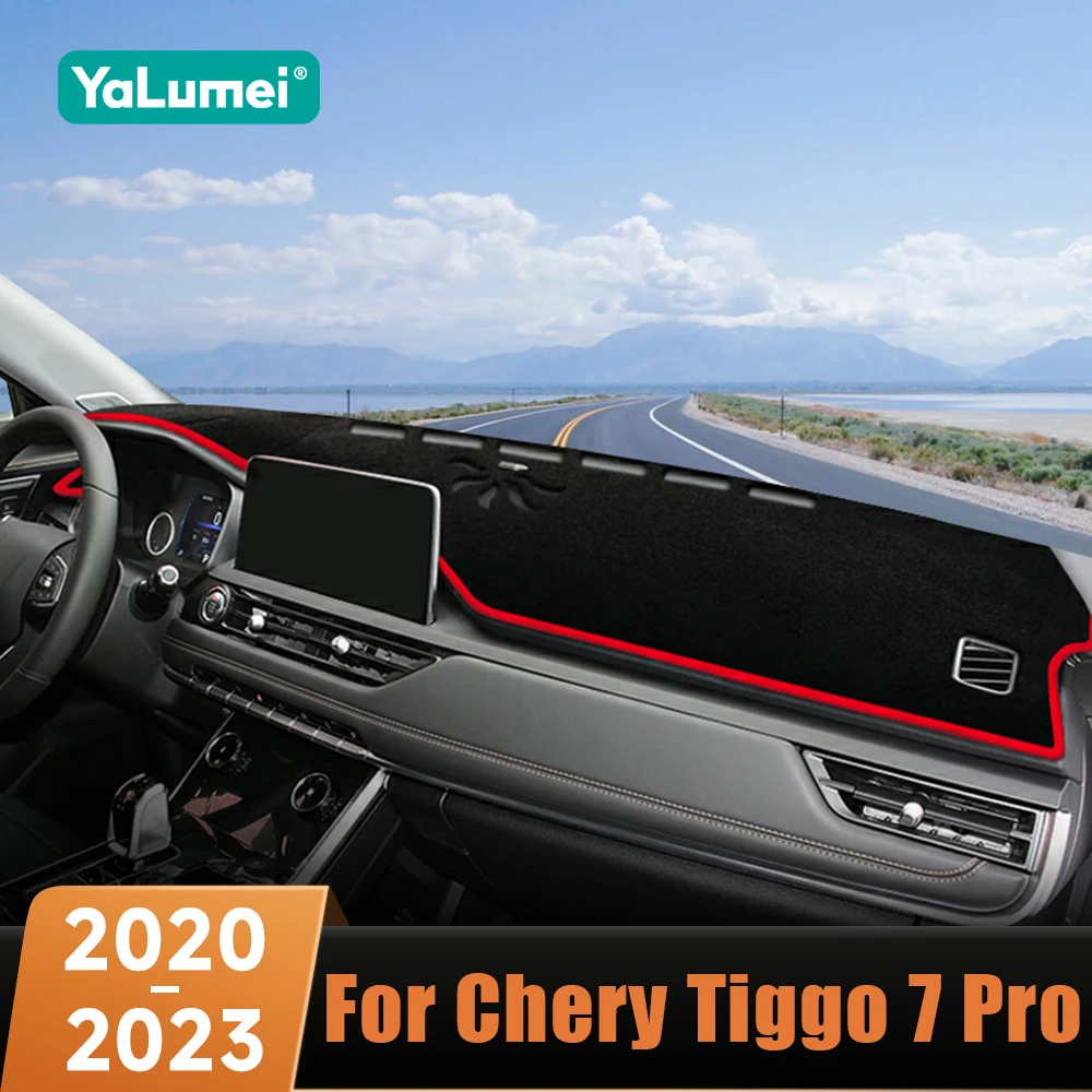 Auto-Armaturenbrett-Abdeckung, vermeiden Sie Lichtpolster, Sonnenschutz, Anti-UV-Teppiche, rutschfeste Matte, Zubehör für Chery Tiggo 7 Pro 2020 2021 2022 2023