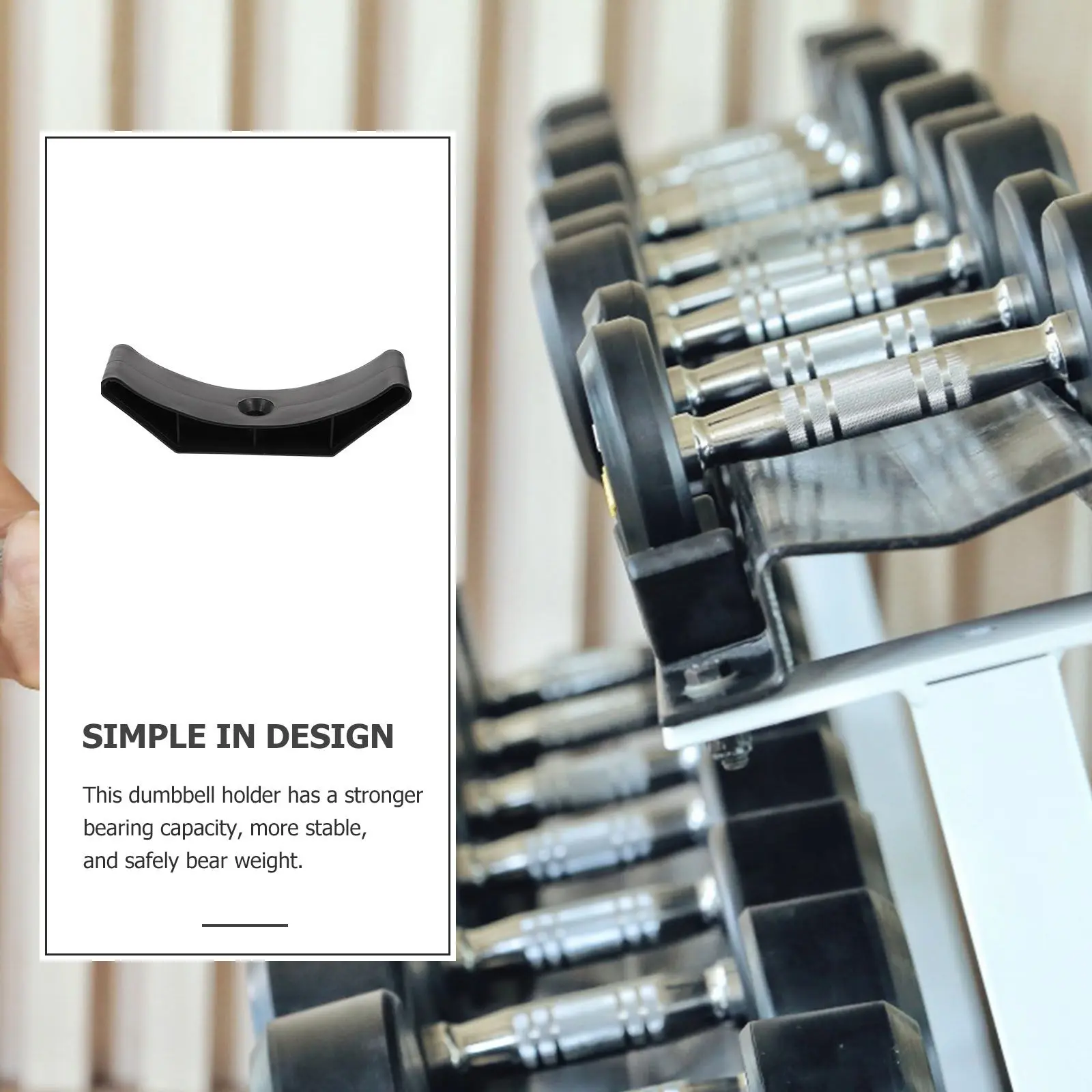 Dumbbell Holder Stand Sturdy Wear Resistant Plastic Saddle Rack for Home Indoor Gym Workout Storage