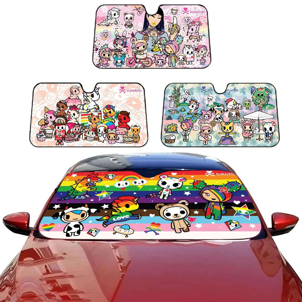 

Japan T-Tokidokis Car Windshield Foldable Sun Shade Cover Block Reflector Portable Breathable Anti UV Protector Screen
