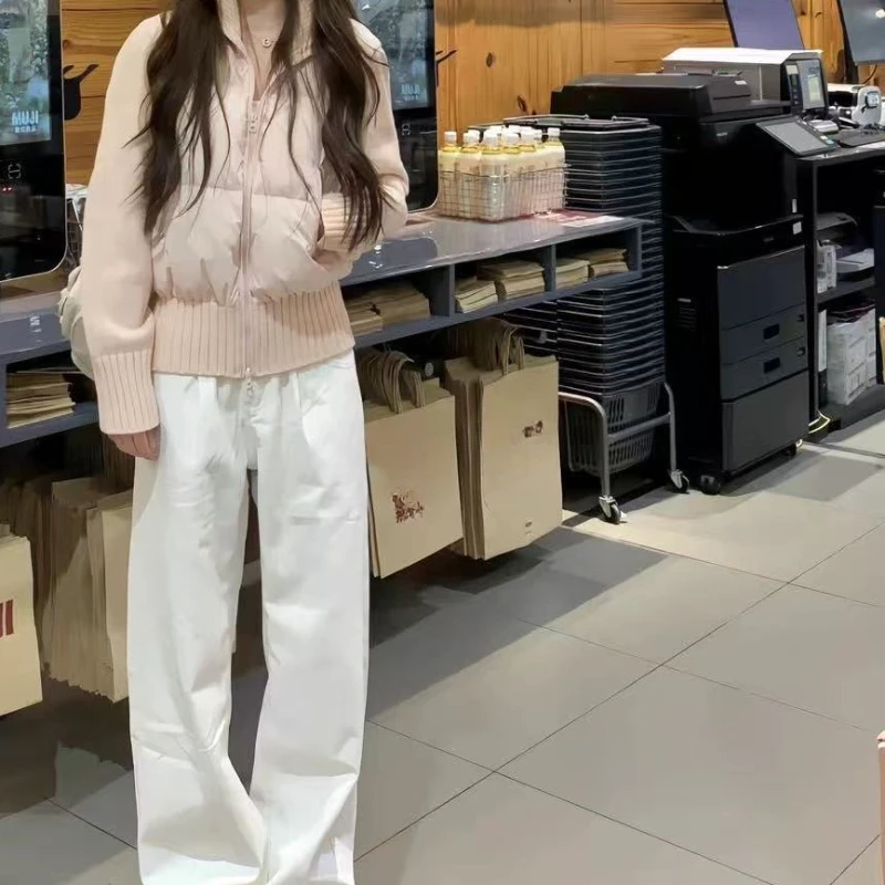 

Down and Cotton Jacket for Women in Winter 2025, New Series of Milk Puff Spliced Small Jacket