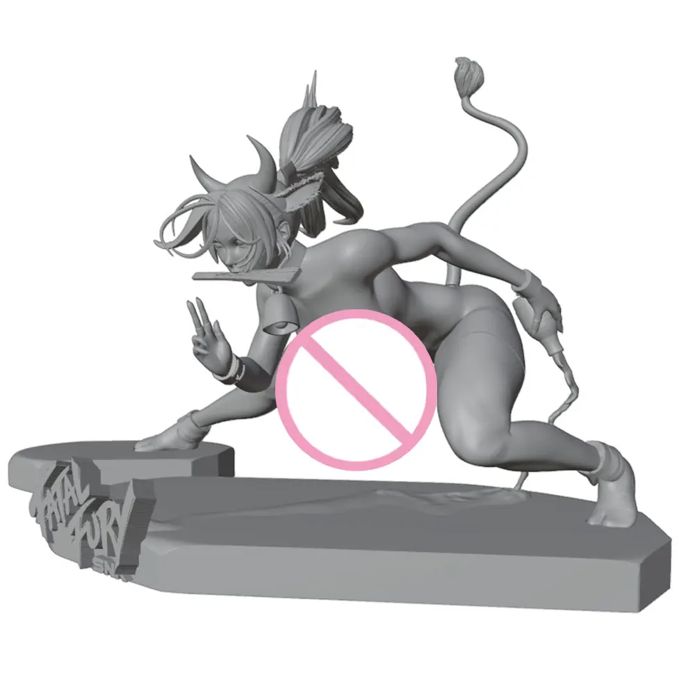 75mm100mm120mm Anime Character Statue GK Miniature 3D Printed Gray Model Figurine DIY Doll Model Unassembled And Unpainted NSFW