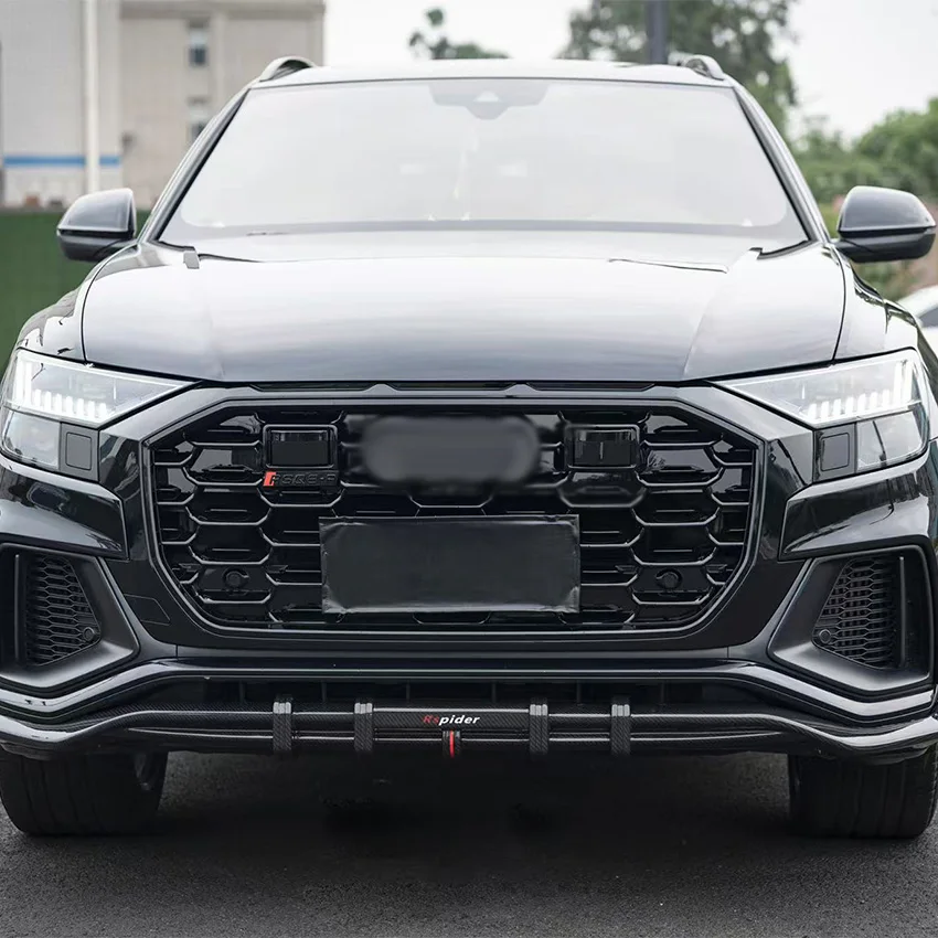 2018 To 2023 For Audi Q8 Sline SQ8 Front Kidney Grill Grille Racing Grills Grille Auto Grilles By ABS Gloss Black Body Kit