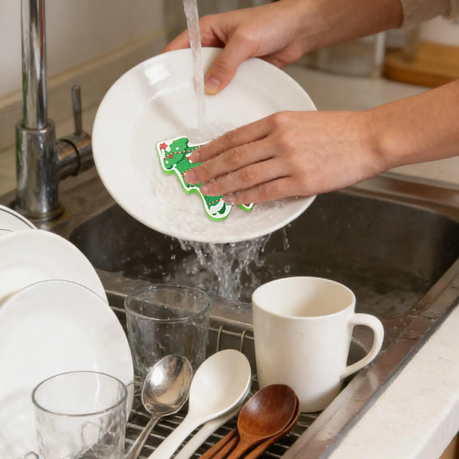 Cartoon Dishwashing Sponge Household Kitchen Bathroom Migic Cleaning Wipe Strong Scouring Pad Durable Sponge New