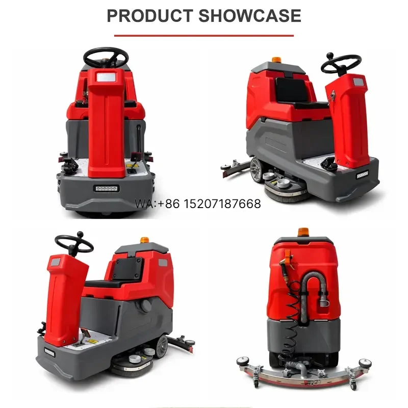 Wmwmnu for ROD Compact Ride-On Floor Scrubber 760mm 1130mm Squeegee Cleaning for Supermarket Factory
