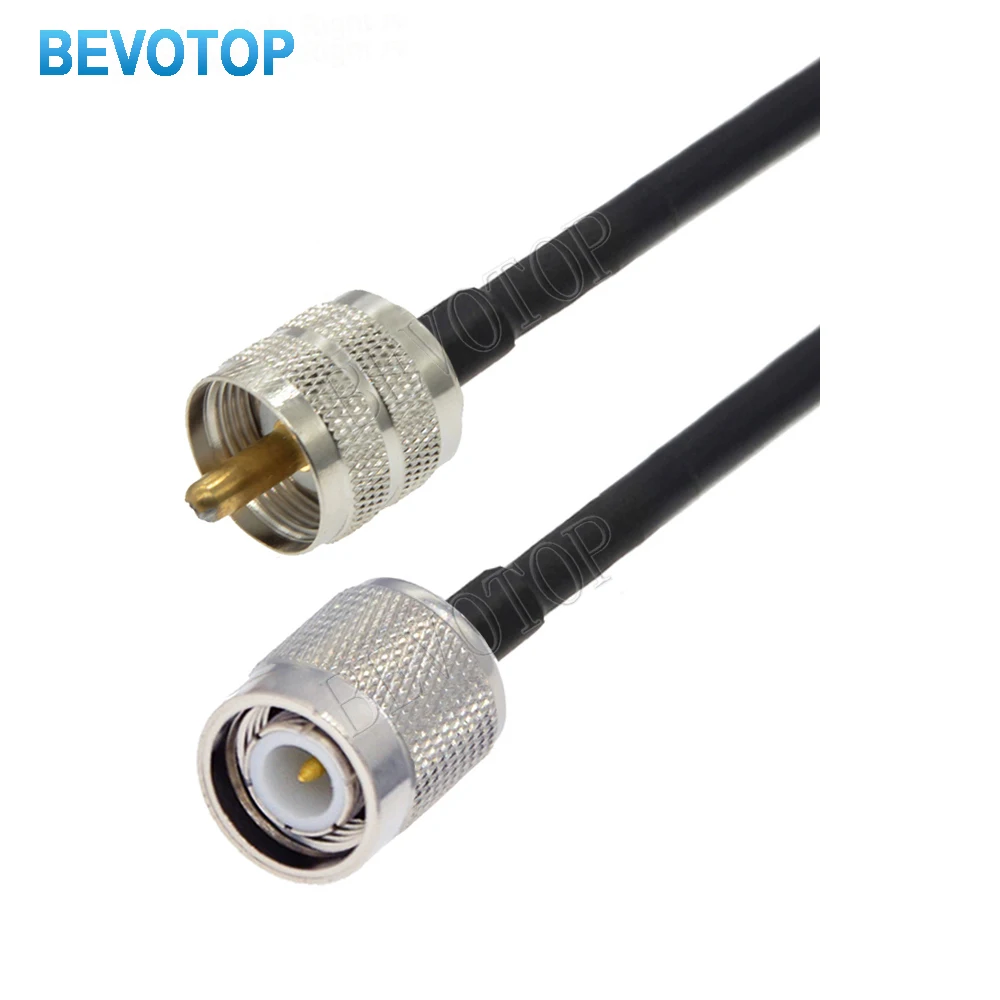 PL259 UHF Male to TNC Male Plug RG58 Pigtail Cable Radio Antenna RF Extension Cable Jumper for CB Radio Ham Radio FM Transmitter