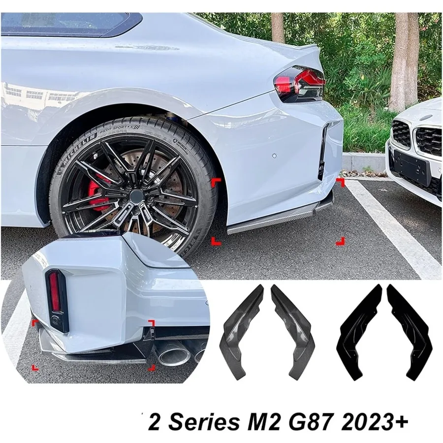 Compatibile per BMW Serie 2 M2 G87 2023+ Auto Paraurti Posteriore Labbro Posteriore Angolo Wrap Spoiler Modifica Esterna Auto Modifica Esterna