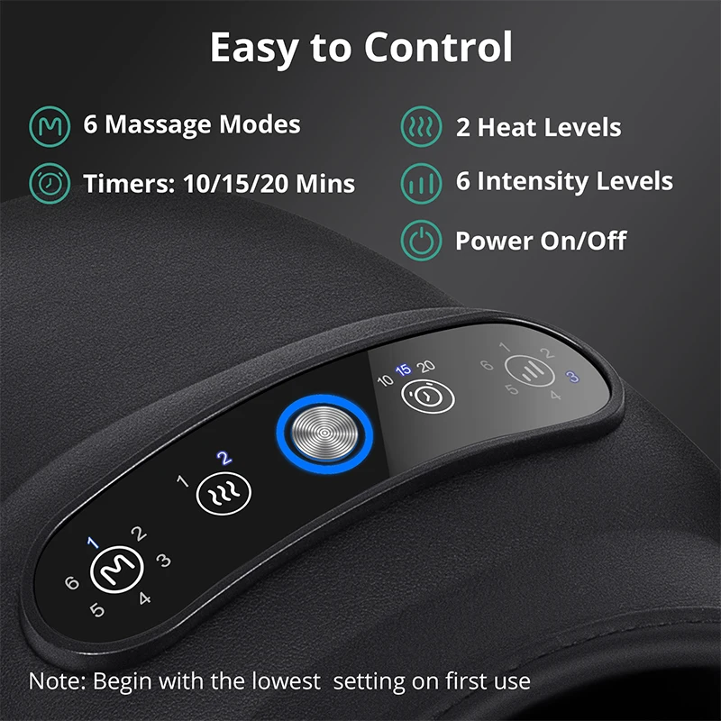 Wireless electric hand massager close up