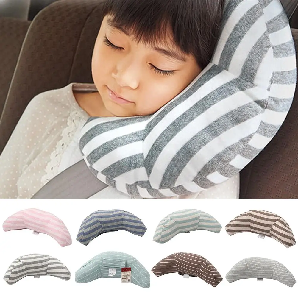 Kids Car Seat Belt Pillow Soft Neck Headrest Support Cartoon Shoulder Safety Strap Protector Pad for Children Long Trip Sleep