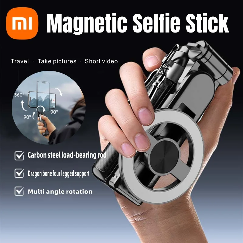 Xiaomi Bluetooth-палка для селфи с дистанционным держателем для телефона Magsafe, телескопическая портативная алюминиевая ручка 360° ° Поворот iPhone Android Xiaomi Bluetooth-палка для селфи с дистанционным держателем для телефона Magsafe, телескопическая портативная алюминиевая ручка 360° ° Поворот iPhone Android