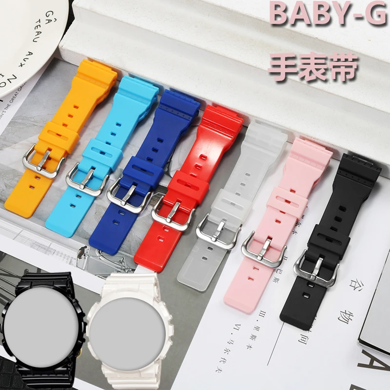 Replacement Watchband ADAPTS BABY-G Watch Band BA-110 112 100 130 Wristband 14mm Female Silicone Strap