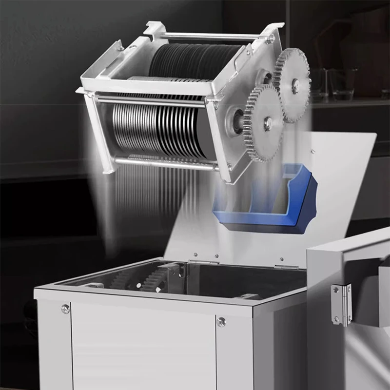 Elektrische vleessnijmachine Commerciële automatische roestvrijstalen elektrische snijmachine Aardappelsnijmachine Groenten