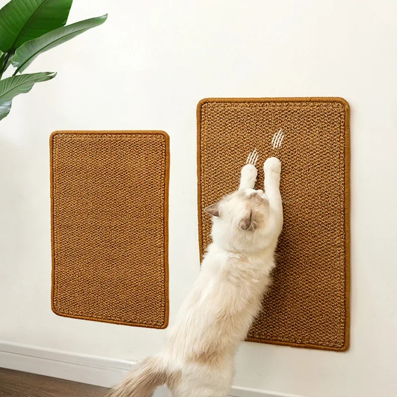 Couch Cat Scratcher Sofa Protection Cushion Artificial Sisal Cat Scratching Mat Pet Grinding Nail Self-adhesive Board Pad