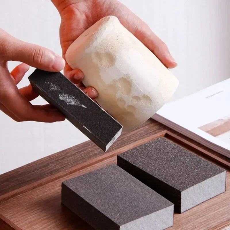 Pottery Sanding Block Wear-resistant Frosted Polishing Sponge for Ceramic Craft Polymer Clay DIY Repair & Plaster Smoothing Tool