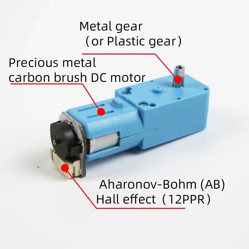 TT DC Gear Reduced Motor with Encoder for Smart Car DIY or Mecanum Wheel