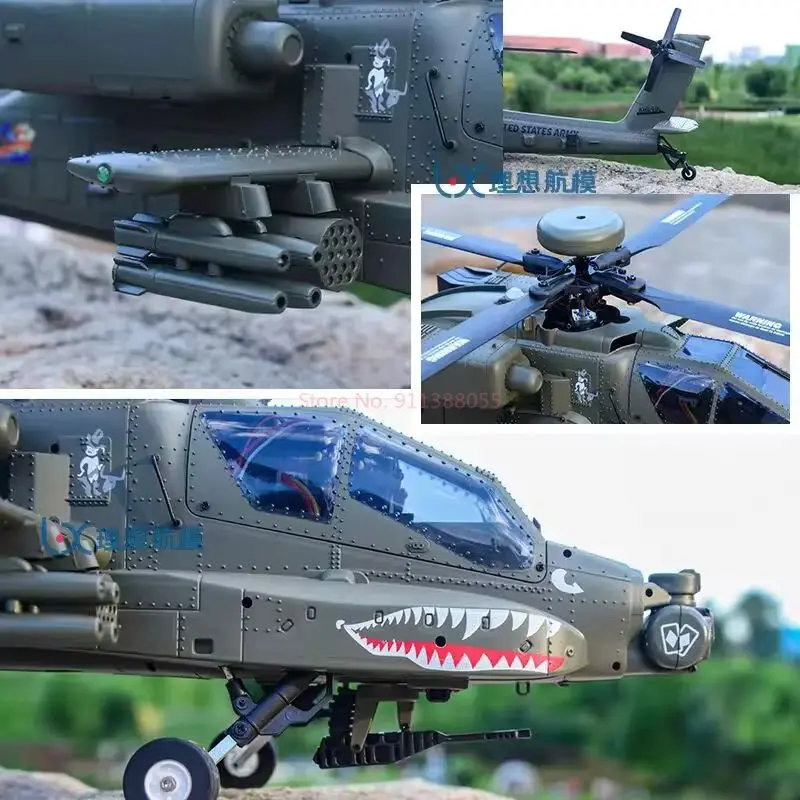 Yuxiang F11 Apache Armed Remote Control Helicopter 3d Inverted 6-Channel Flight Model Simulation Unmanned Helicopter Toy Gift