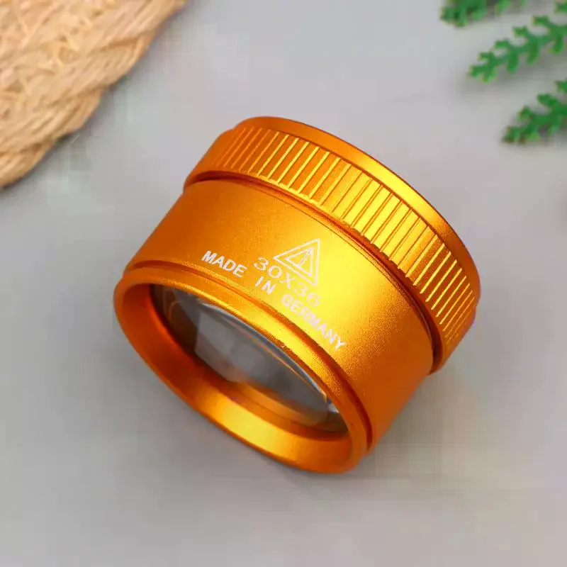 30X 36mm K9 Magnifying Glass Loupe High Resolution for Jewelry Coin Watch Inspection Pocket Friendly Jewelers Tool