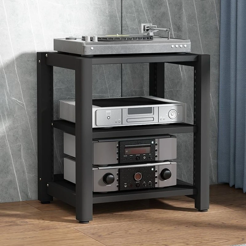 Steel Wood CD Amplifier Rack Laminate Lifting Adjustable Home Theater Speaker
