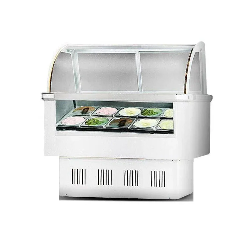 

Hard Ice Cream Showcase Commercial Cold Display Cabinet Refrigerator Gelato Sundae Freezer Storage Machine