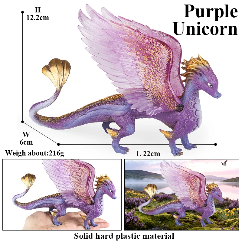 Oenux Simulation Dinosaurier Bayala Drachenbaum Monster Fledermaus Dämon Basilisk Tiermodell Actionfiguren PVC Sammlung Kinderspielzeug Geschenk