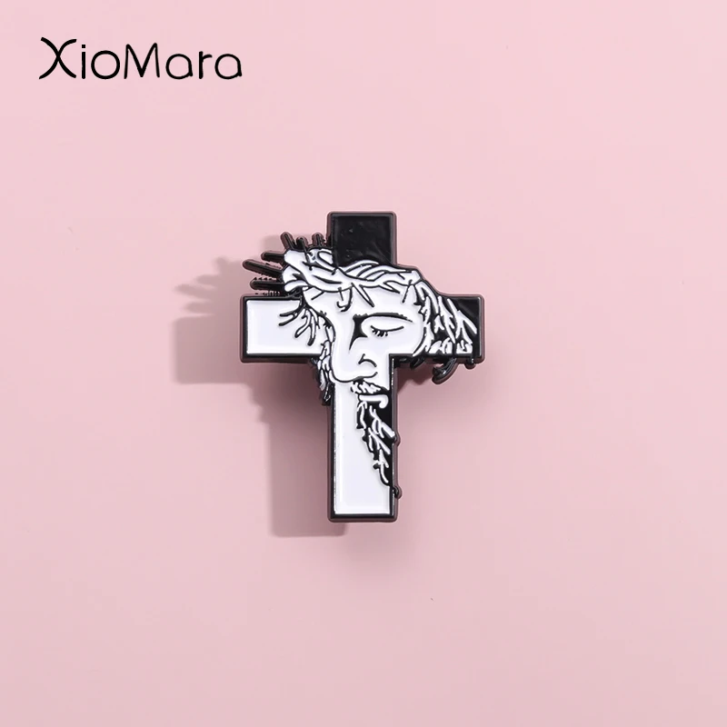 Cross Christian Enamel Pins Jesus Belief The Holy Bible Brooches Lapel Badges Religious Believer Jewelry Gift For Best Friend