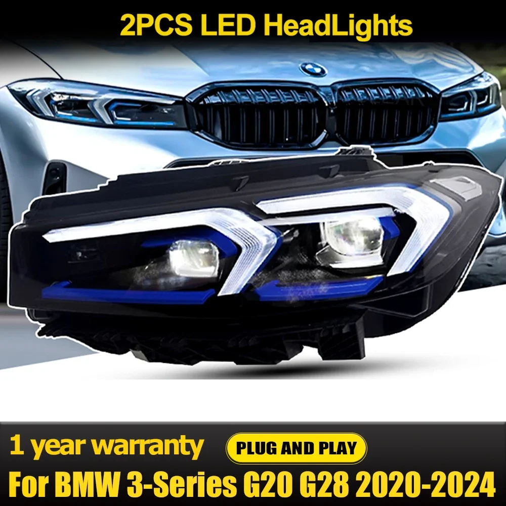 

Car Headlights For BMW 3 series G20 2020-2022 G28 LED Headlamp Assembly Upgrade High Configure Projector Lens Accessories Kit