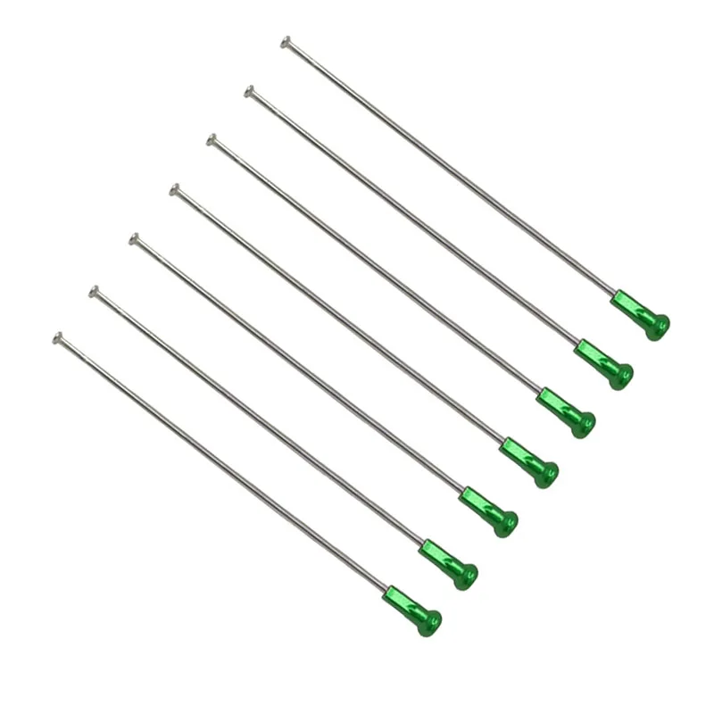 Material 304 Stainless Steel Straigh Pull Bike Spokes Round Body Equal Diameter Diameter 3.5mm Motorcycle Spokes With Green Caps