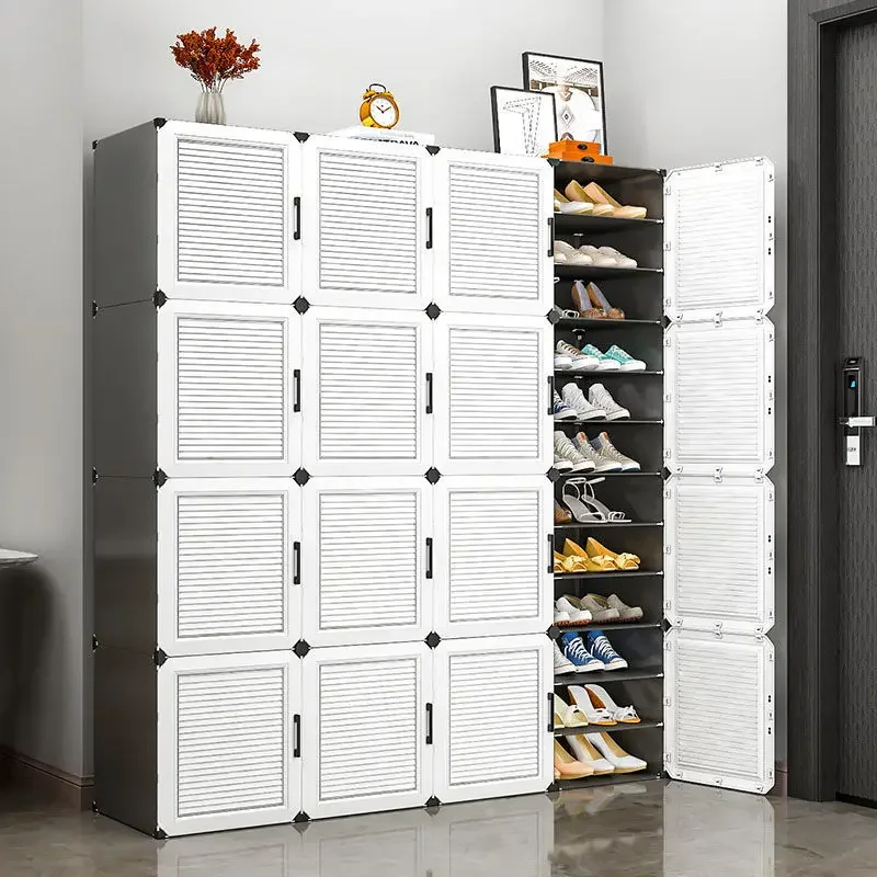 Entrance Hallway Living Room Simplicity Shoerack Cabinet Multilayer Assemble Storage Shelf Modern Furniture Dust Proof Shoe Rack