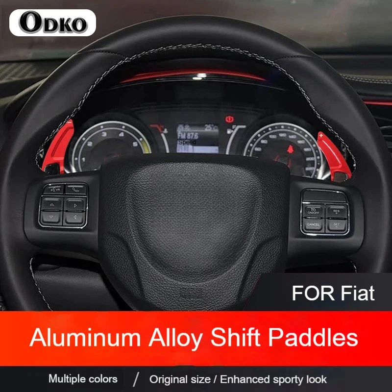 

2pcs Carbon Fiber Car Steering Wheel ABS Shift Paddle Extension Shifters For Fiat Viaggio 2012-2017 Ottimo 2014-2017