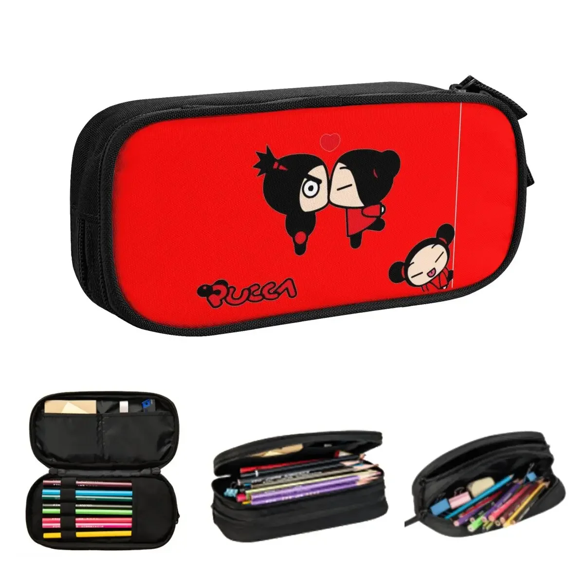 

Pucca Pucca Pencil Cases Big Capacity Pen Bags Pen Box Pencil Pouch For Boys Girls Students Stationery School Office