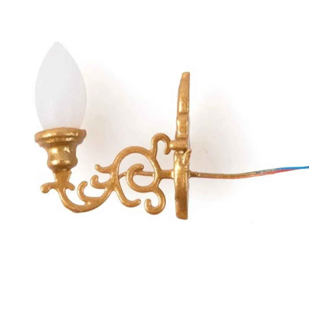 جديد 1.7*2 سنتيمتر دمية الجدار مصباح 12 فولت ABS المواد المعدنية الأبيض/الدافئة ضوء نموذج بيت الدمية حديقة ديكور حديقة ساحة مصباح ليد #3