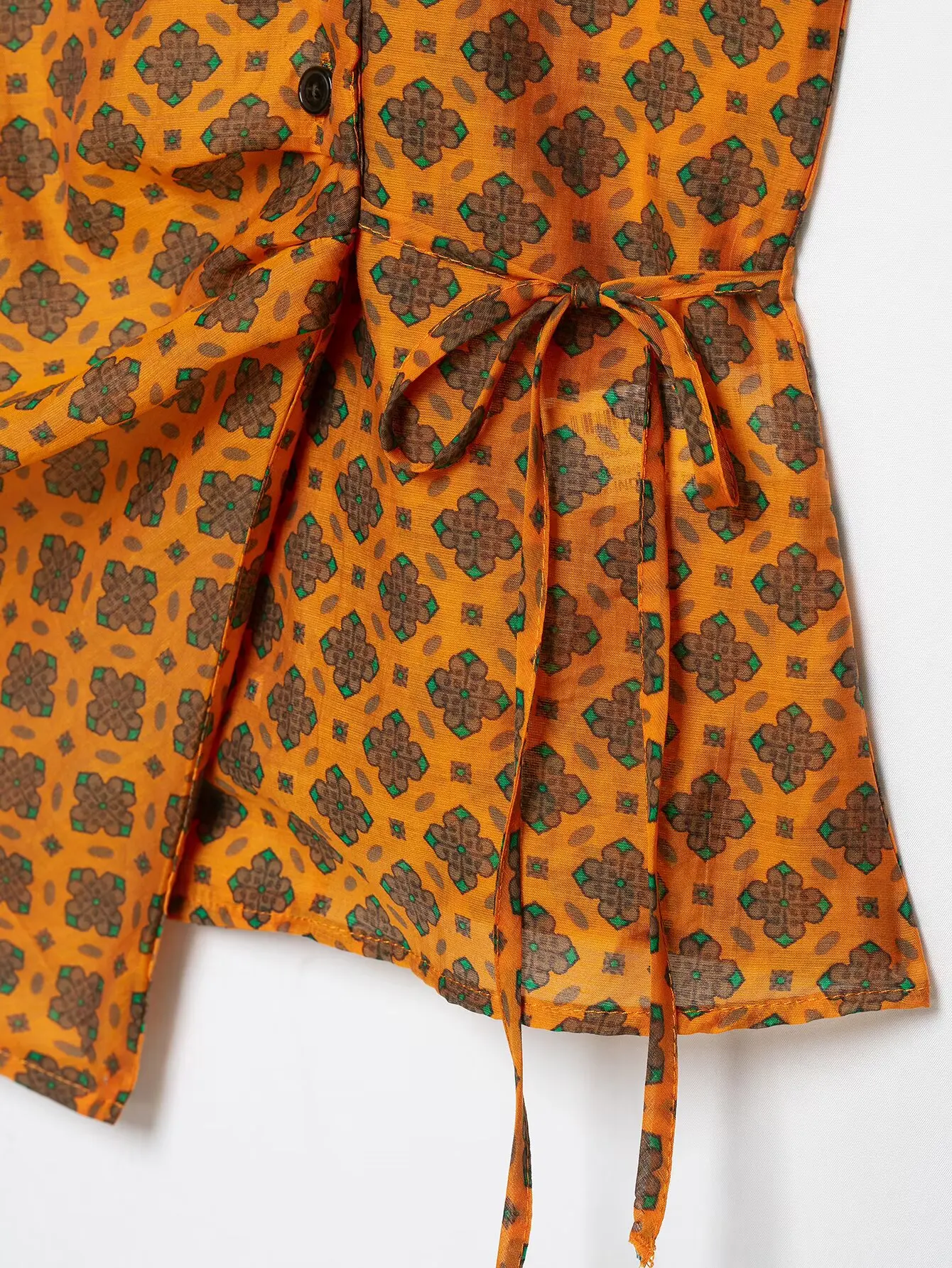 TFMLN Print Damen-Hosenanzüge Kurzarm Unregelmäßiges Einreihiges Hemd 2026 Frühling Herbst Damenmode Hosenanzug – Detail 9