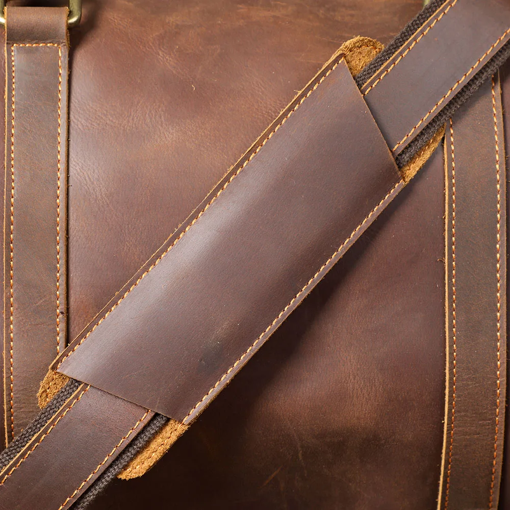S.WORKER Vollnarbenleder-Reisetasche Große Kapazität Weekender-Reisetasche Echtleder-Sporttasche für Herren – Detail 18