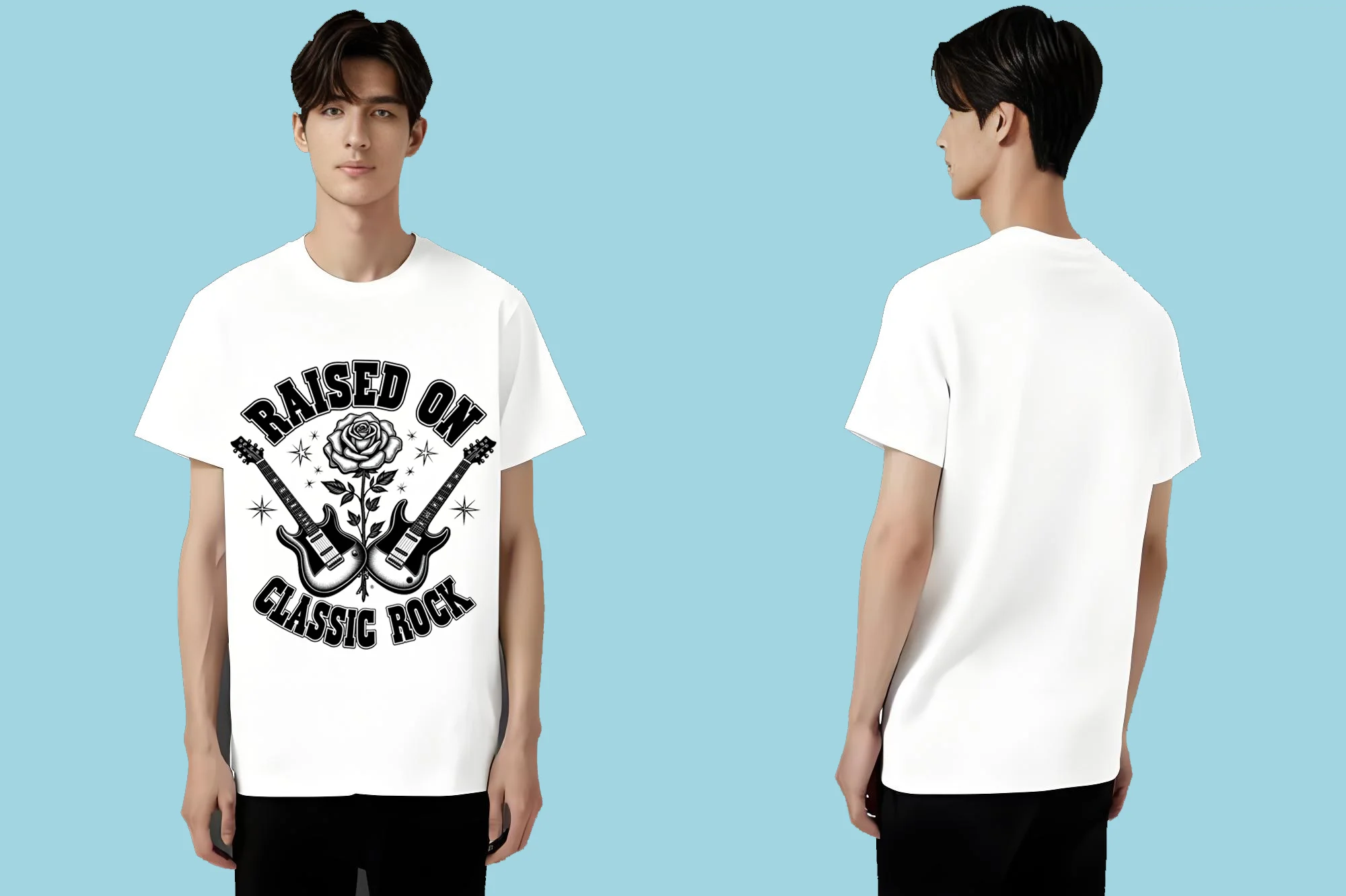 

The new 2025 fashionable, casual and versatile T-shirt is suitable for both men and women featuring letter rose prints