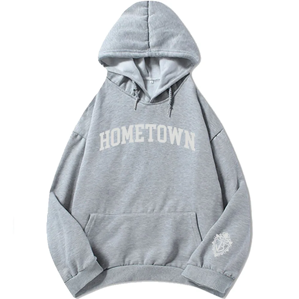 JonasBrothers Hometown Hoodies Fashion Long Sleeve Hooded Sweatshirt Casual Letter Graphic Print Pullovers Unisex Streetwear