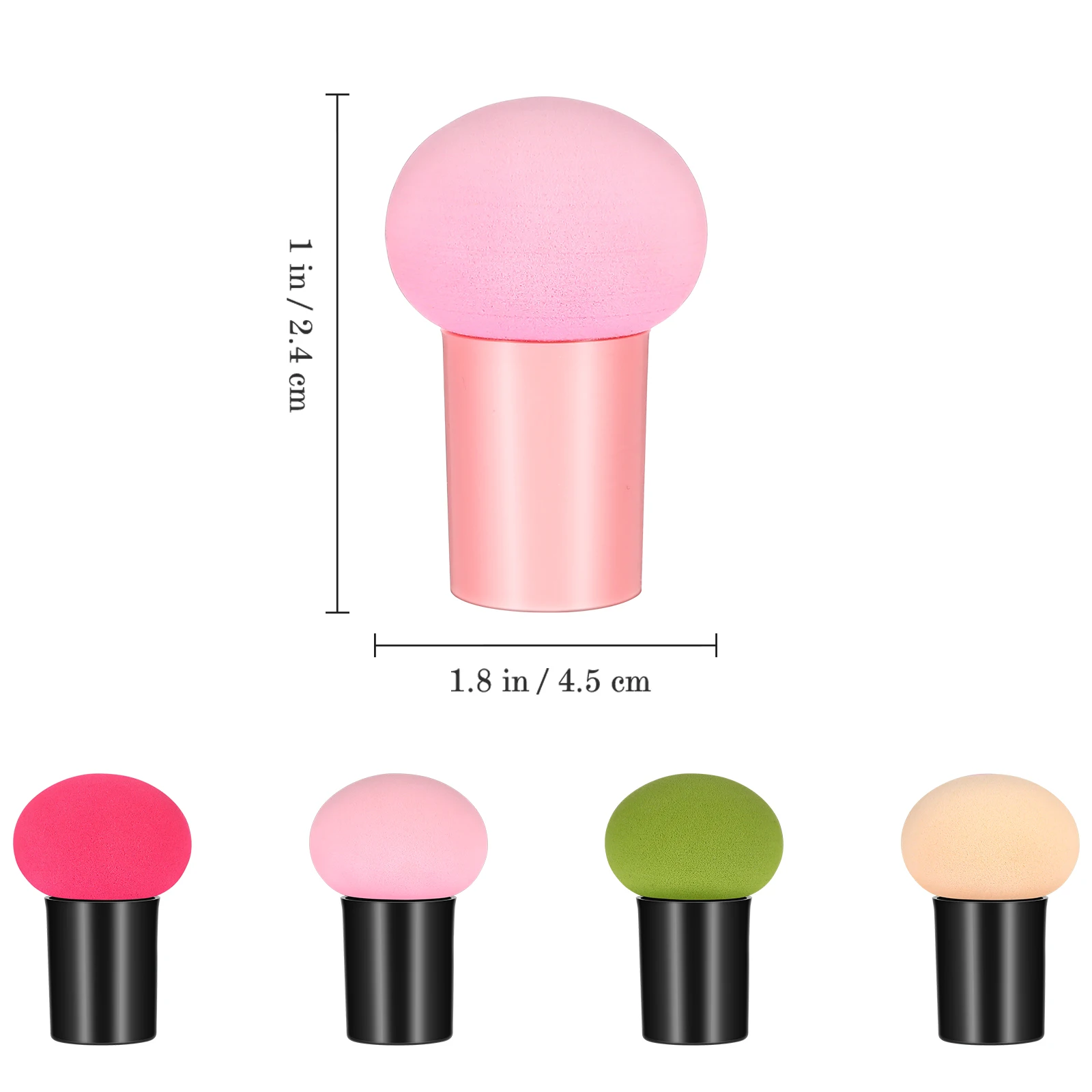 5 قطعة إسفنجة مكياج جافة ورطبة، أداة توزيع كريم الأساس لرأس الفطر لكريم أحمر الخدود، مجموعة إسفنجة وجه محمولة للسفر #4