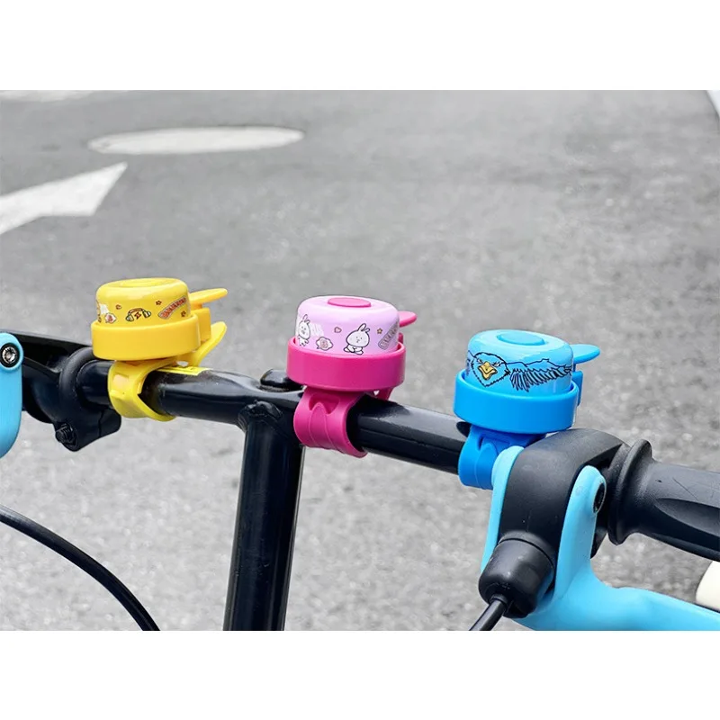 Universal Extra Loud Bike Bell for Kids Bicycles Scooters and Strollers Silicone Strap Fixation Cartoon Decoration